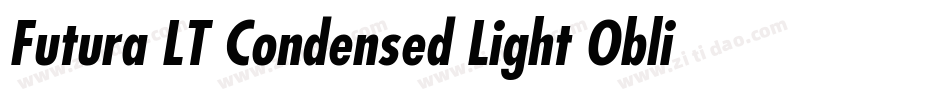Futura LT Condensed Light Oblique字体转换